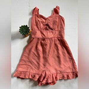 Forever 21 Coral Shorts Romper (Sz S)